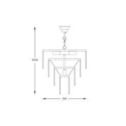 AMEDEO LAMPA WISZĄCA (17106/4+1-GLD) Zuma Line