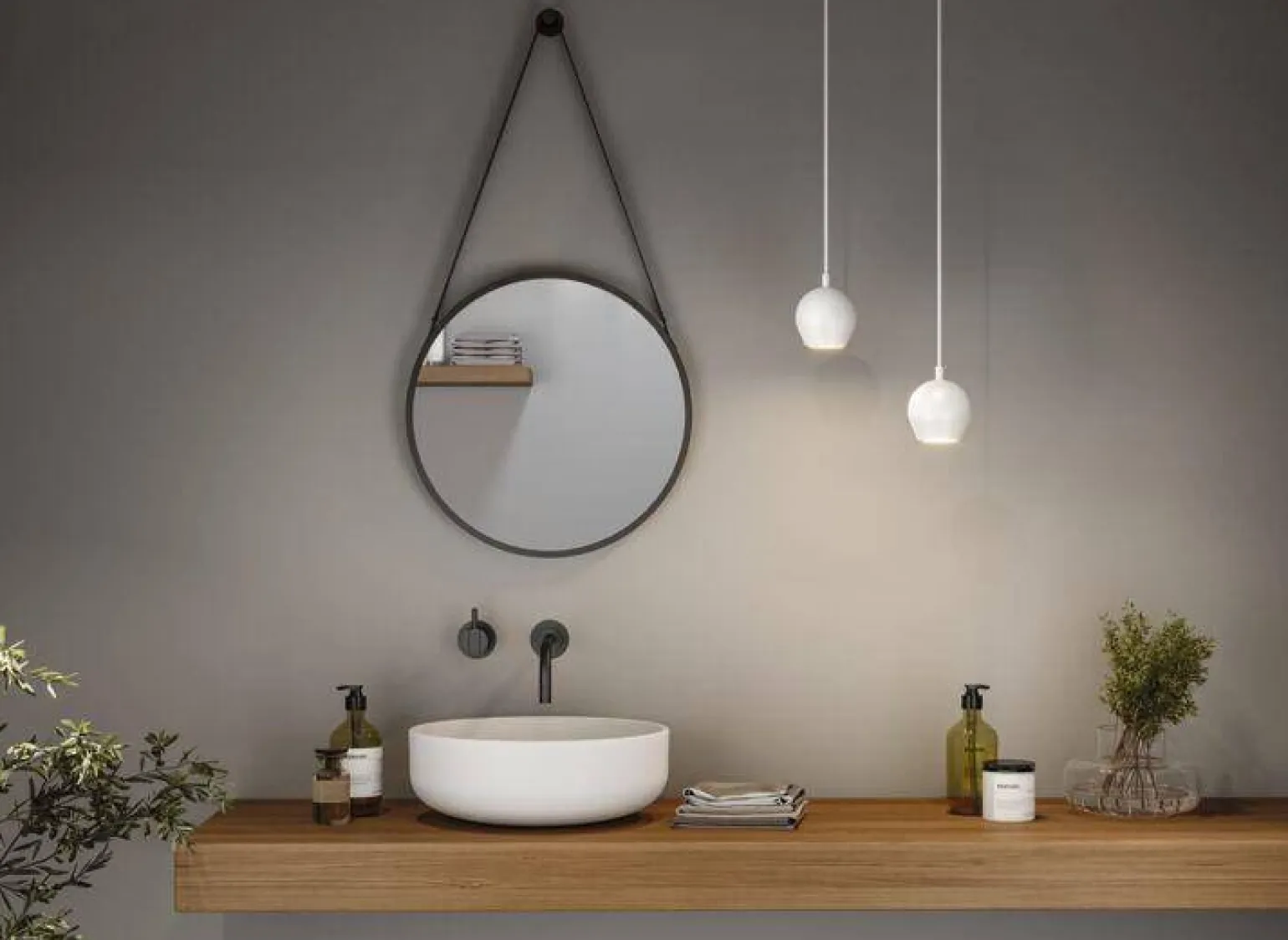 Biała lampa wisząca nad wyspą w kuchni (PL76993) - PAULMANN