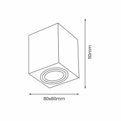Bima Ring Square Black 1xGU10 (ML7685) - ECO-LIGHT