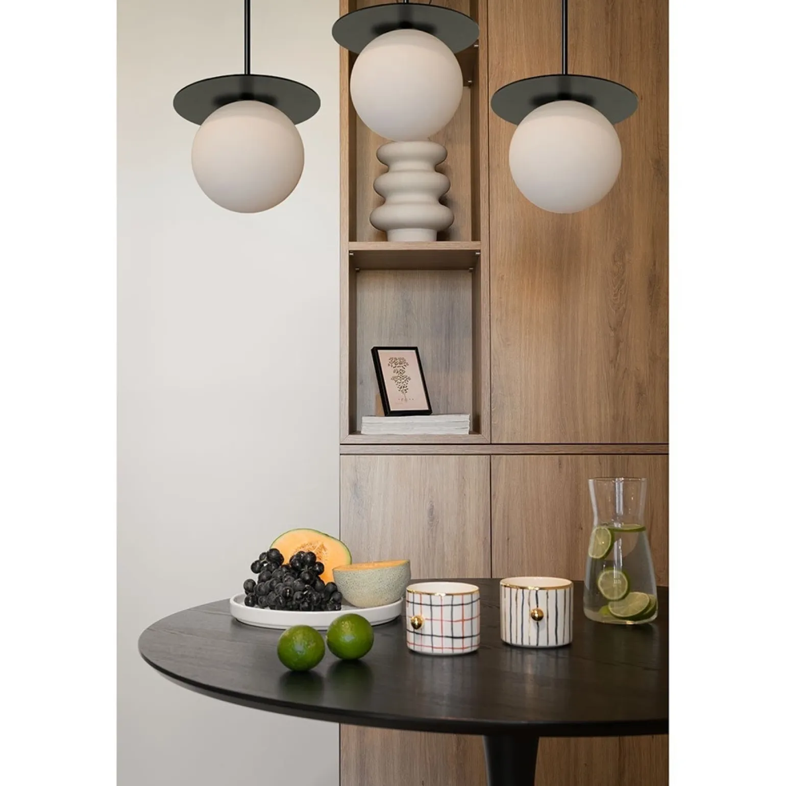 BORRA B 3P czarna potrójna sufitowa lampa wisząca (BRB322P3) - Ummo