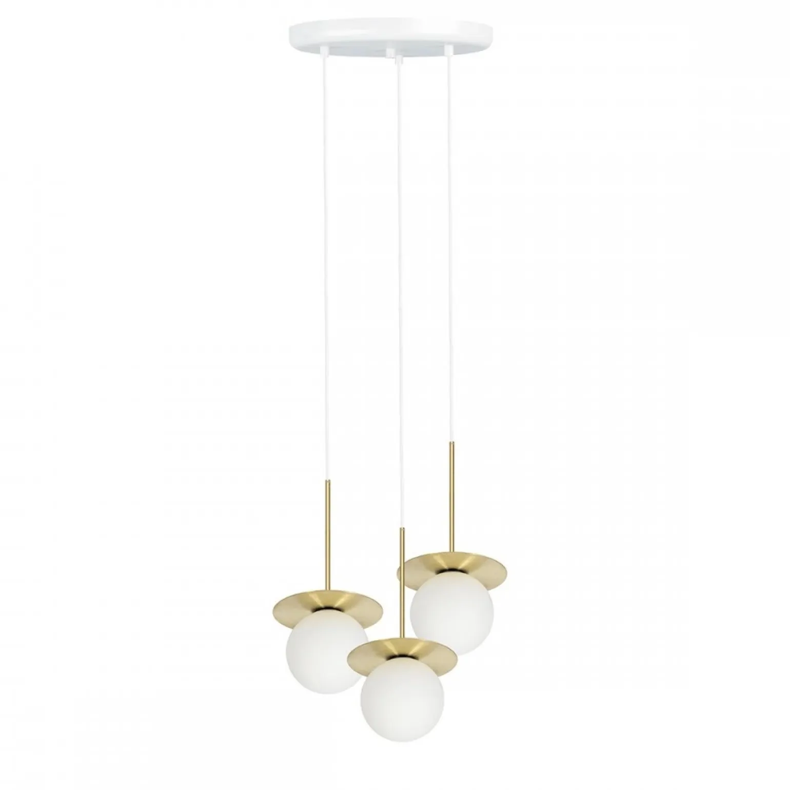 BORRA B 3P potrójna sufitowa lampa wisząca z mosiądzem (BRB331P3) - Ummo