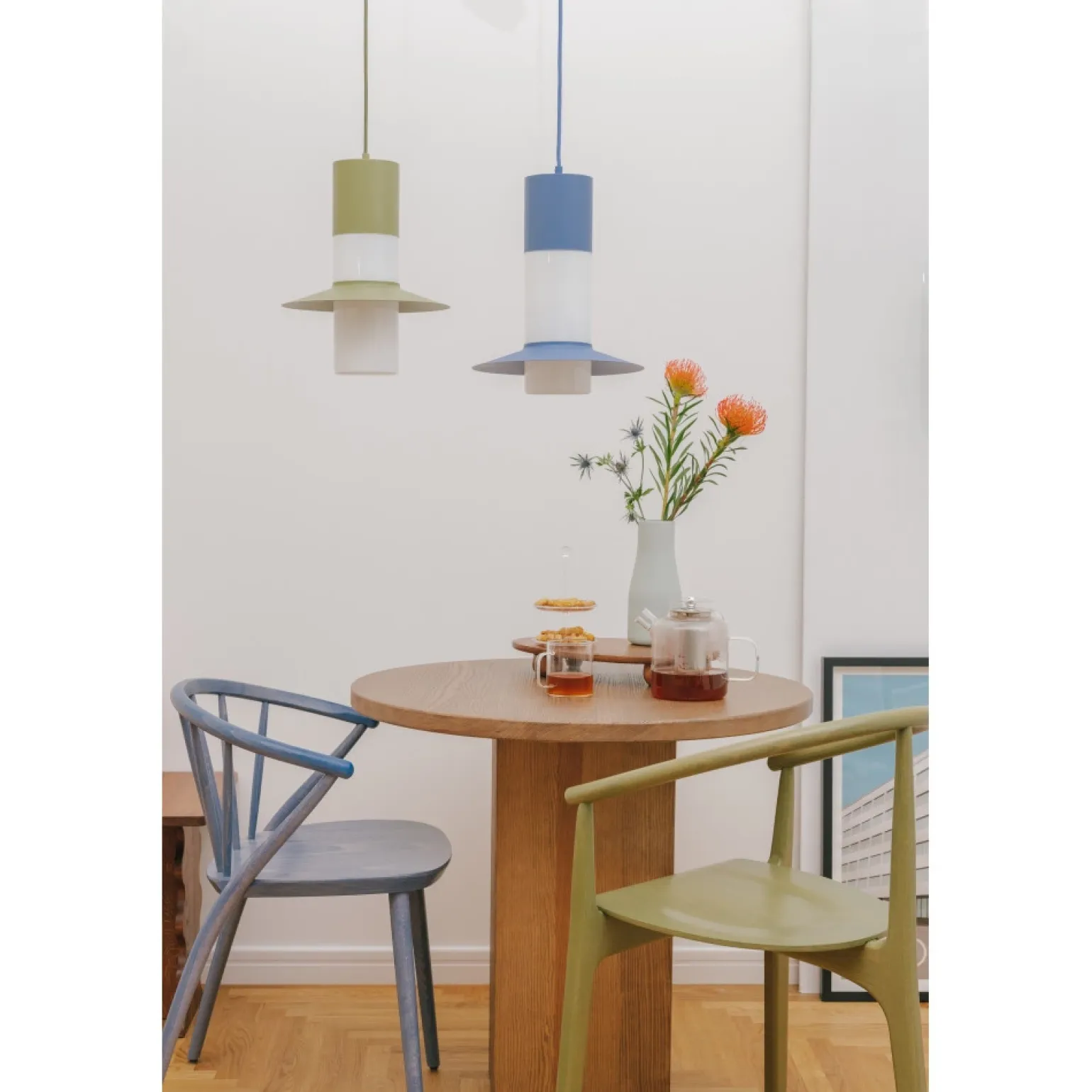 CAPONIO A niebieska sufitowa lampa wisząca (CPA199P0) - Ummo