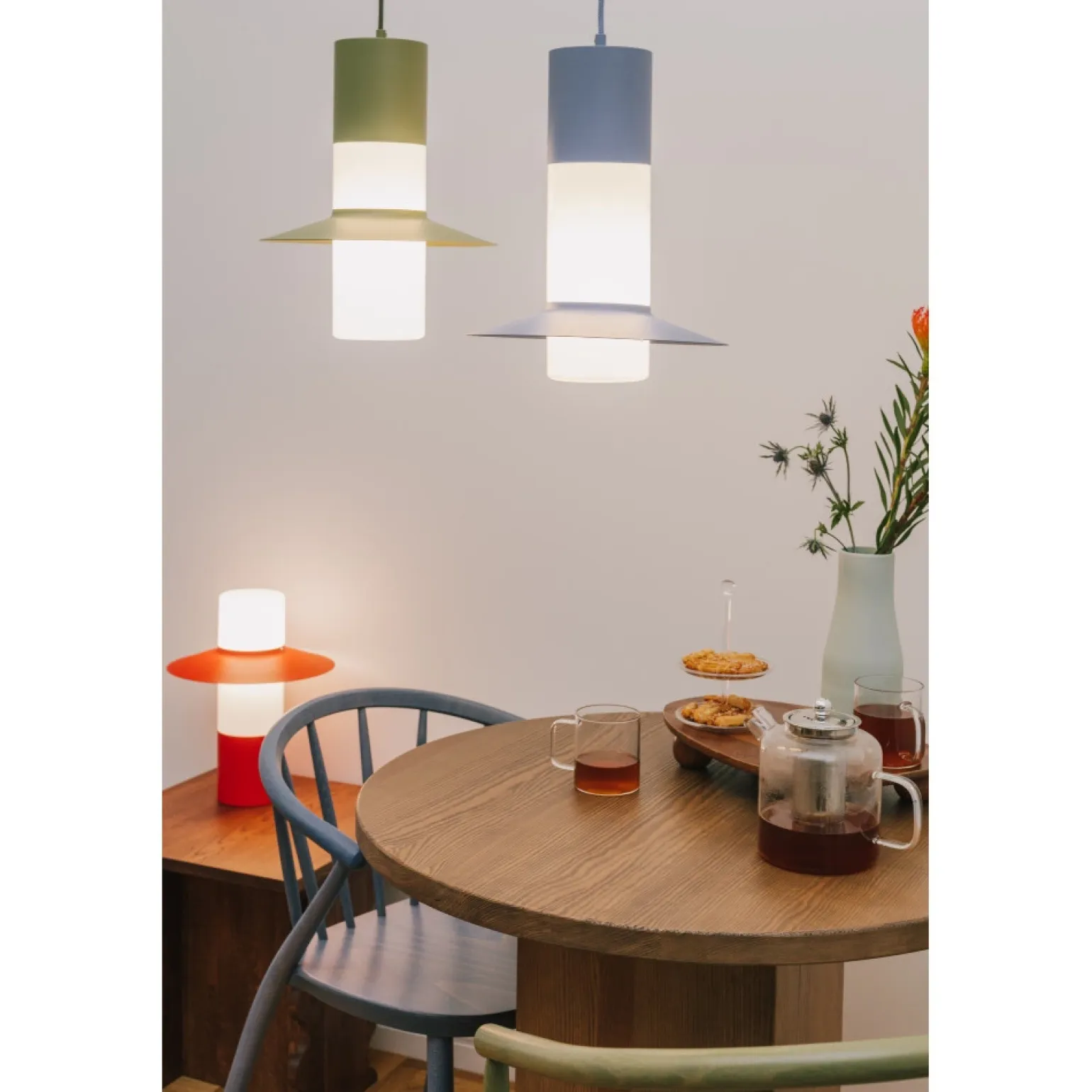 CAPONIO A niebieska sufitowa lampa wisząca (CPA199P0) - Ummo