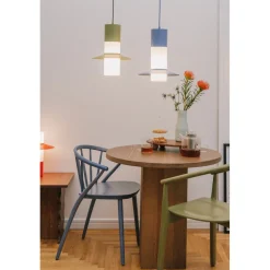 CAPONIO A niebieska sufitowa lampa wisząca (CPA199P0) - Ummo