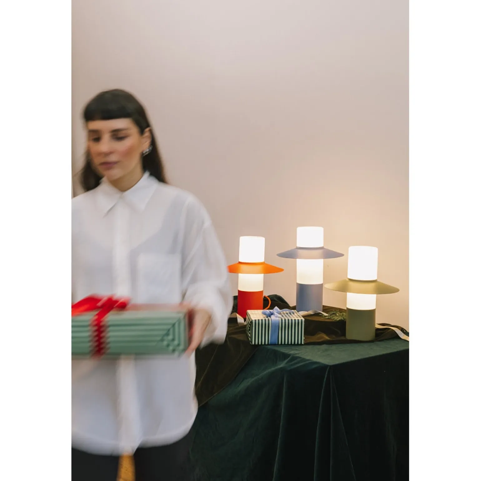 CAPONIO ST biała lampa stołowa (CPS111P1) - Ummo