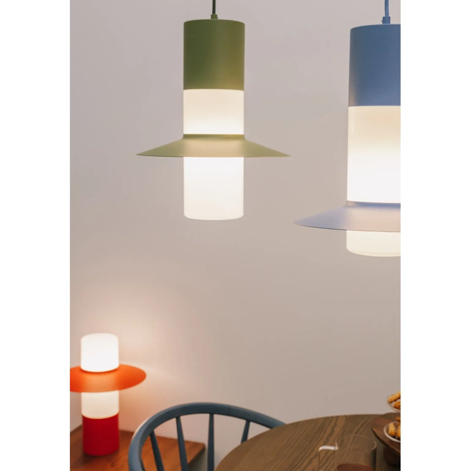 CAPONIO ST czerwonopomarańczowa lampa stołowa (CPS11212P1) - Ummo