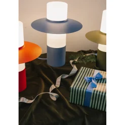 CAPONIO ST czerwonopomarańczowa lampa stołowa (CPS11212P1) - Ummo