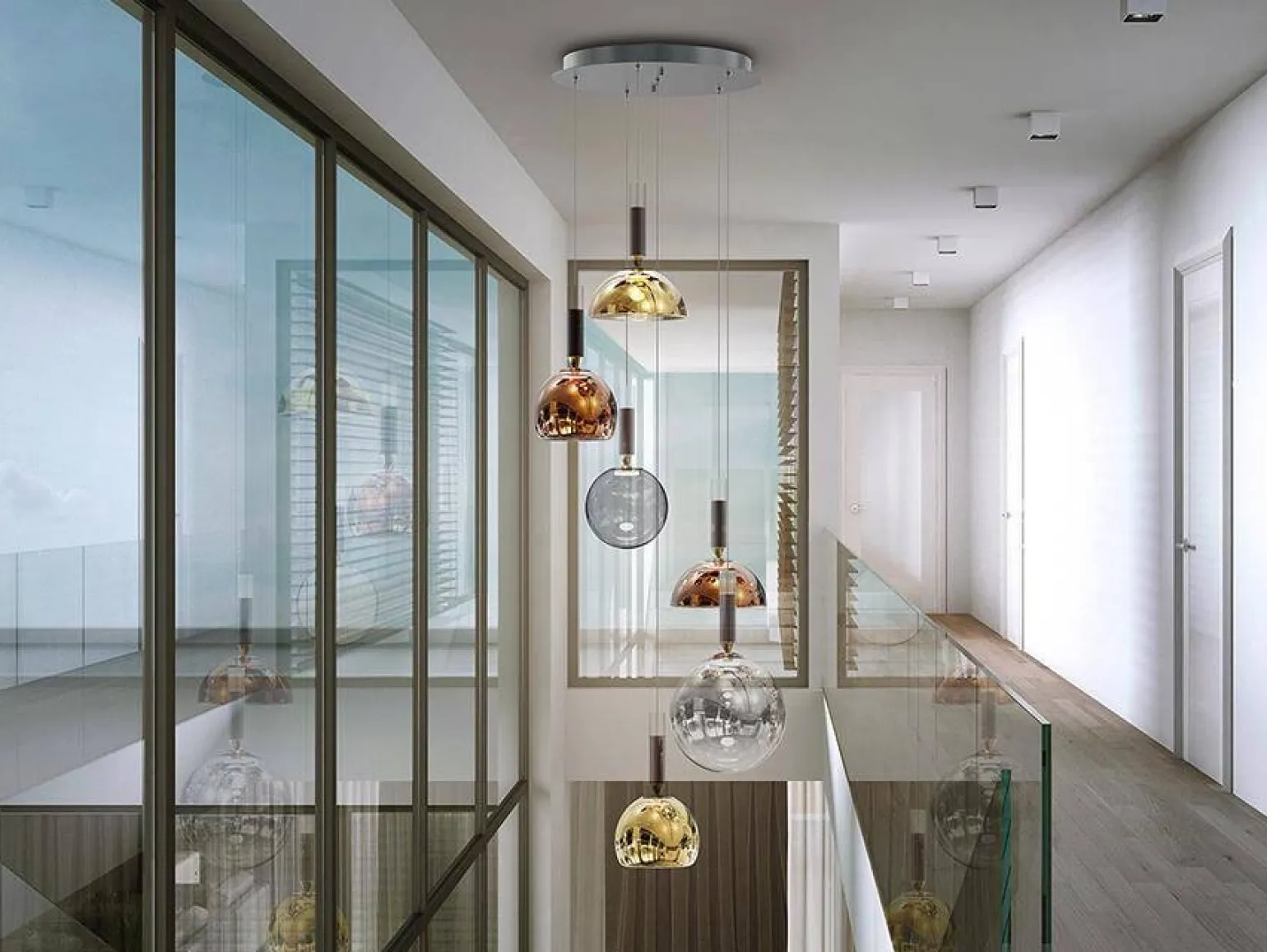 Charlize lampa wisząca 6L (312189) - Schuller