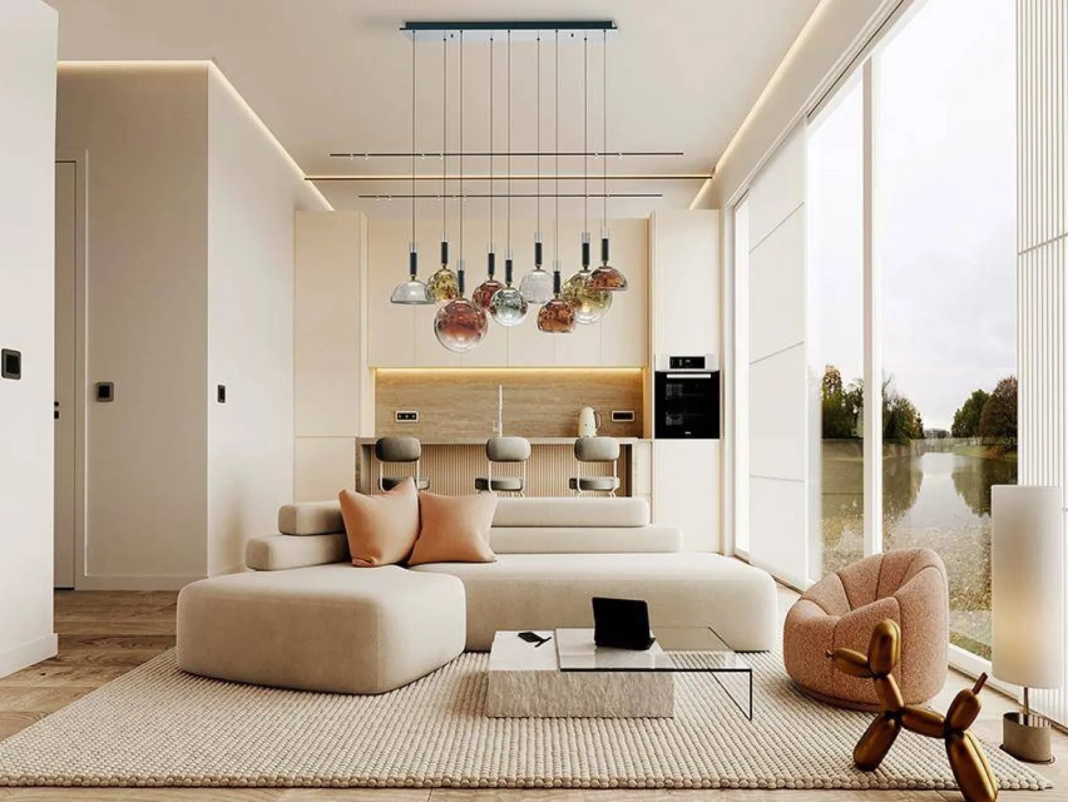 Charlize lampa wisząca 9L (312394) - Schuller