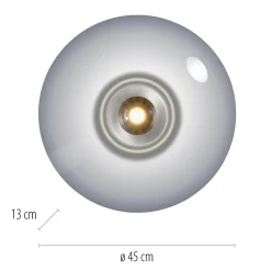 Ściemnialna lampa na sufit PURE VITRUM SZARY (6083-15) - Paul Neuhaus