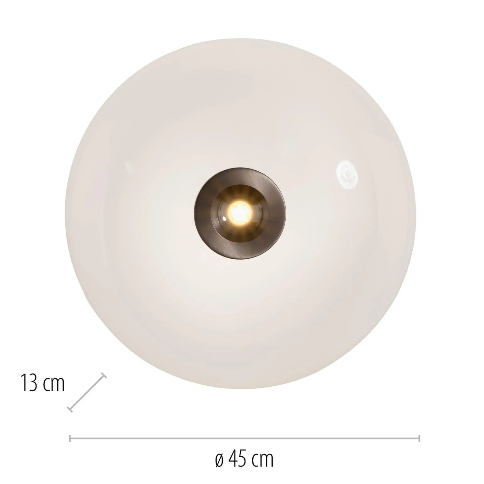 Ściemnialna lampa na sufit PURE VITRUM CIEMNOMETALOWO-BRĄZOWY (6083-34) - Paul Neuhaus