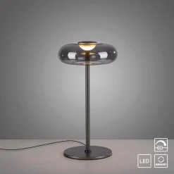 Ściemnialna lampa stołowa POSH SZARA (15697-15) - Paul Neuhaus