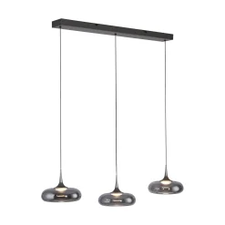 Ściemnialna lampa wisząca z płynną regulacją wysokości POSH SZARA (15693-15) - Paul Neuhaus