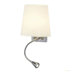 COUPA FLEX, lampa ścienna, QT14, 3000K, chrom, szkło satynowane, 43W (149452) - SLV