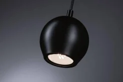 Czarna lampa wisząca przy lustrze w łazience IP44 (PL76992) - PAULMANN