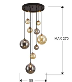 Dark lampa wisząca 9L (439176) - Schuller