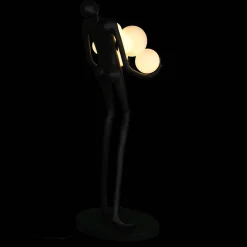 Designerska czarna lampa podłogowa WOMAN 180 cm (F9312) - Step into Design