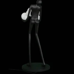 Designerska czarna lampa podłogowa WOMAN 180 cm (F9312) - Step into Design