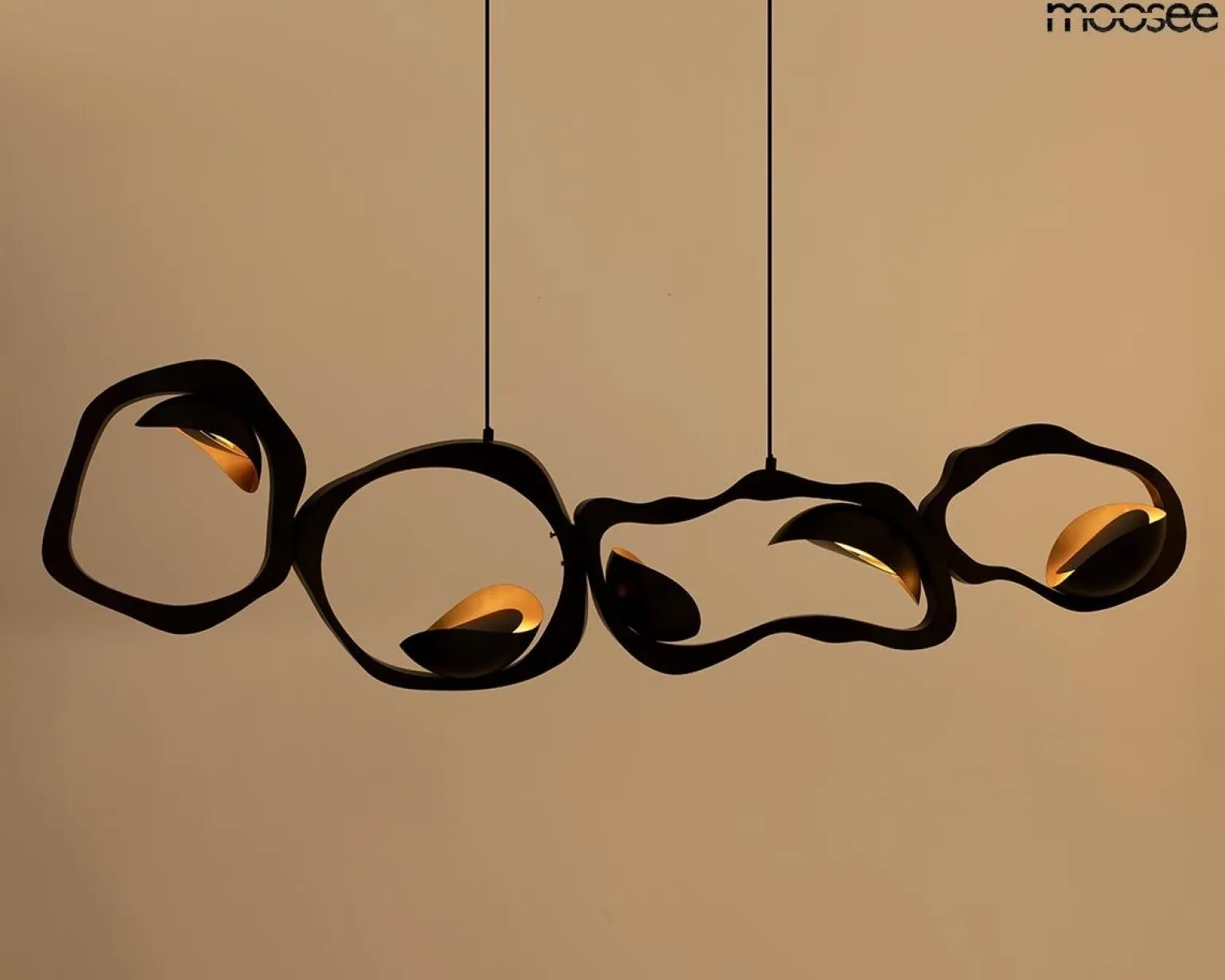 Designerska lampa wisząca TORRE czarna (MSE1501100571) - Moosee