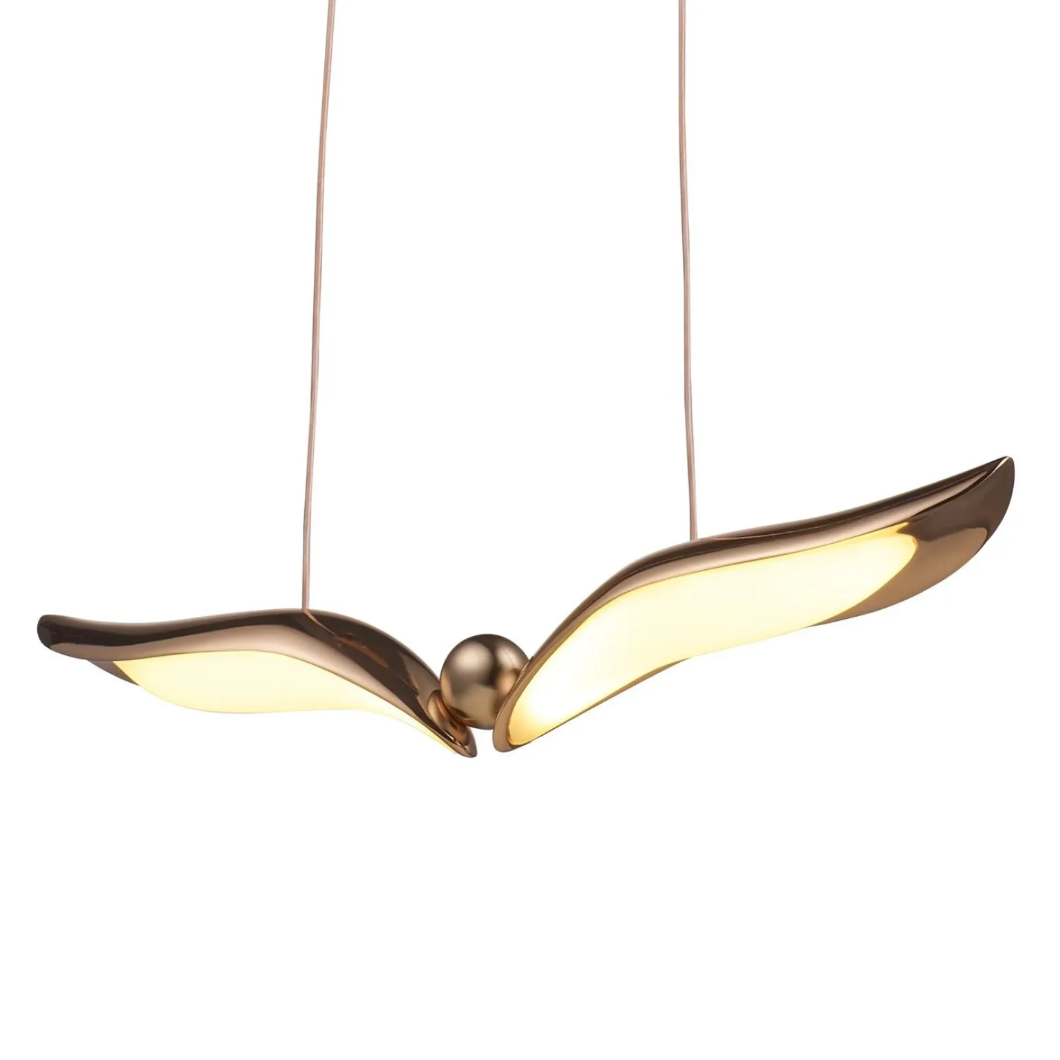 Designerska lampa wisząca GUFO 1 LED różowe złoto 36 cm (ST-DL8504) - Step into Design