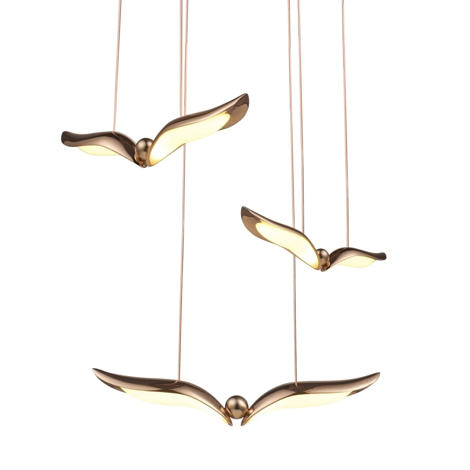 Designerska lampa wisząca GUFO 3 LED różowe złoto 36 cm (ST-DL8506) - Step into Design