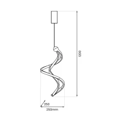 Designerska pojedyncza lampa wisząca COLIA 19W LED (ML1181) - Milagro