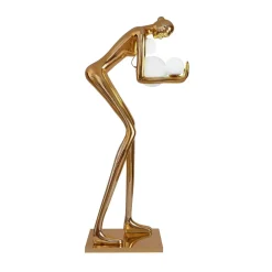 Designerska złota lampa podłogowa WOMAN-2 Gold 190 cm (DN433-F gold) - Step into Design