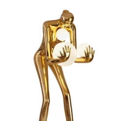 Designerska złota lampa podłogowa WOMAN-2 Gold 190 cm (DN433-F gold) - Step into Design