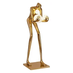 Designerska złota lampa podłogowa WOMAN-2 Gold 190 cm (DN433-F gold) - Step into Design