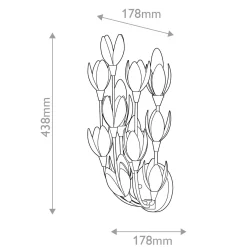 Designerski kinkiet Flora - 3 źródła światła - Tynk strukturalny (QN-FLORA-3W-WHT) - Quintiesse