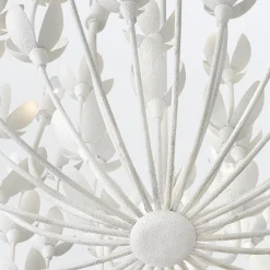 Designerski żyrandol Flora - 6 źródeł światła - Tynk strukturalny (QN-FLORA6-WHT) - Quintiesse