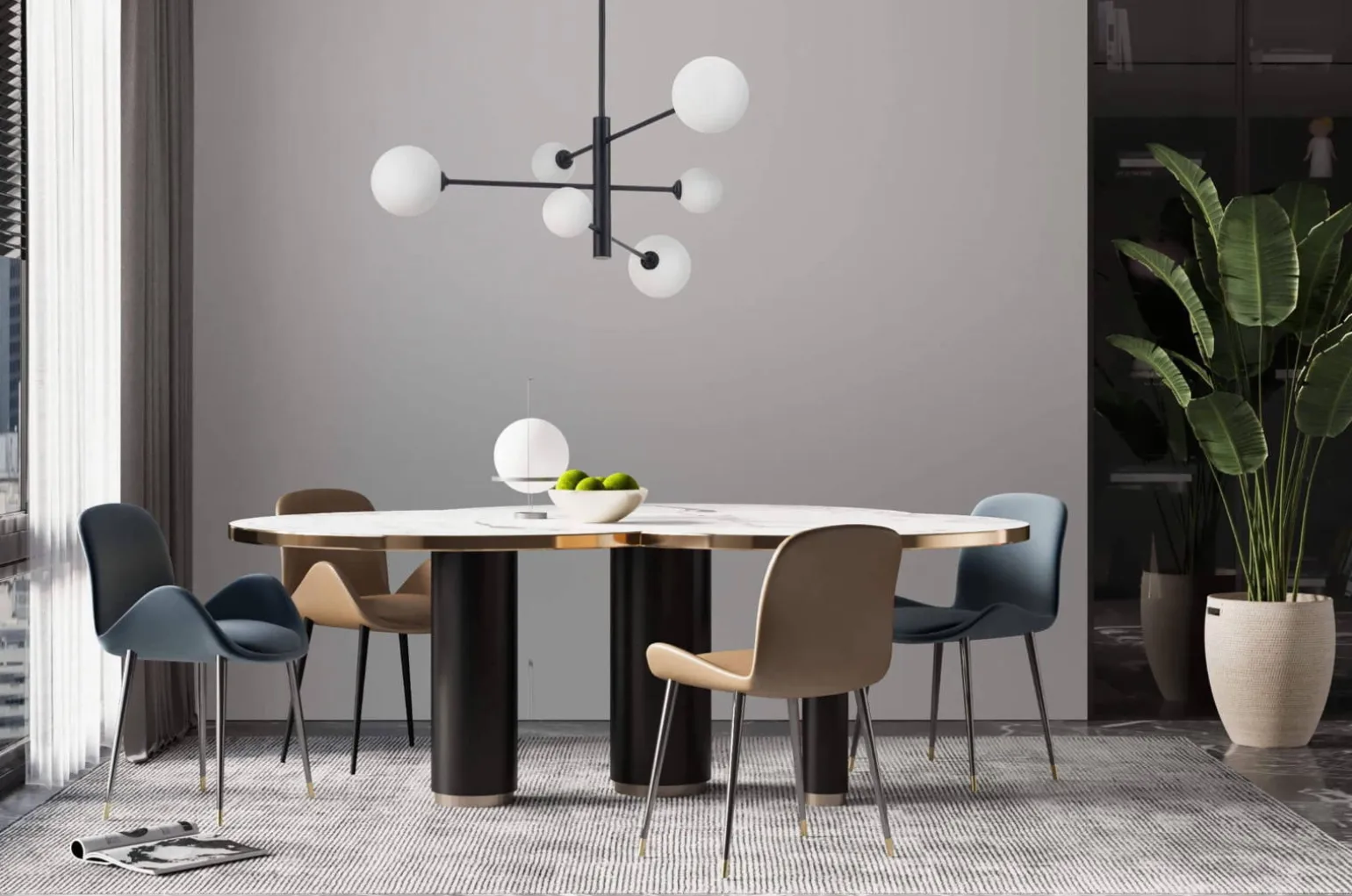 Dorado 6 lampa wisząca czarna (LP-002/6P BK) - Light Prestige