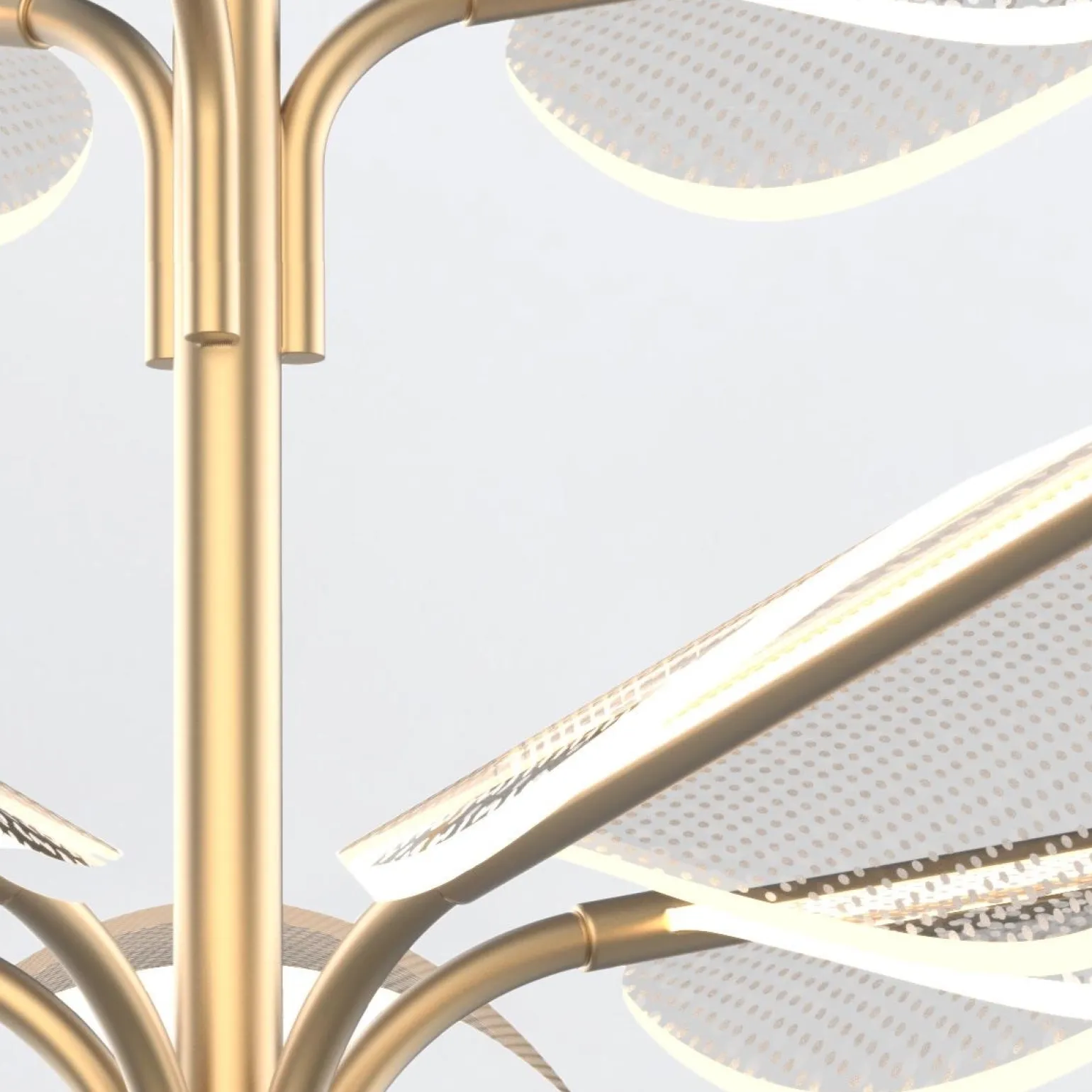 Duża lampa wisząca LED Floriana - Naturalny mosiądz (QN-FLORIANA-8P-L-NBR) - Quintiesse