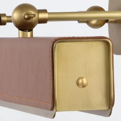 Duża obrazówka LED Valise Picture - Vintage mosiądz, skóra koniakowa (QN-VALISE-PL-L-VBS-CL) - Quintiesse