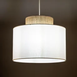 DUO WHITE JUTA LAMPA WISZĄCA 1 (1856) - TK Lighting