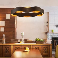 Duży żyrandol Vaughan - Brązowo-złoty (QN-VAUGHAN-P-L-BRZ-GD) - Quintiesse