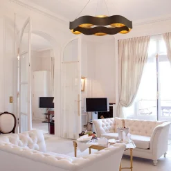 Duży żyrandol Vaughan - Brązowo-złoty (QN-VAUGHAN-P-L-BRZ-GD) - Quintiesse