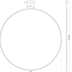 ECHO VERTICAL 180 Żyrandol biały 4000K (66431) - Ramko