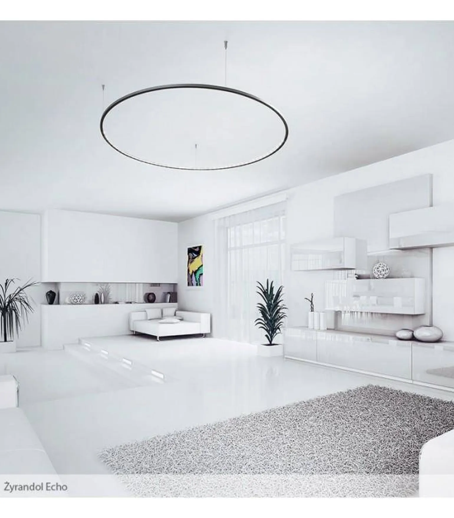 ECHO W 180 Żyrandol ciemny złoty 4000K (67982) - Ramko