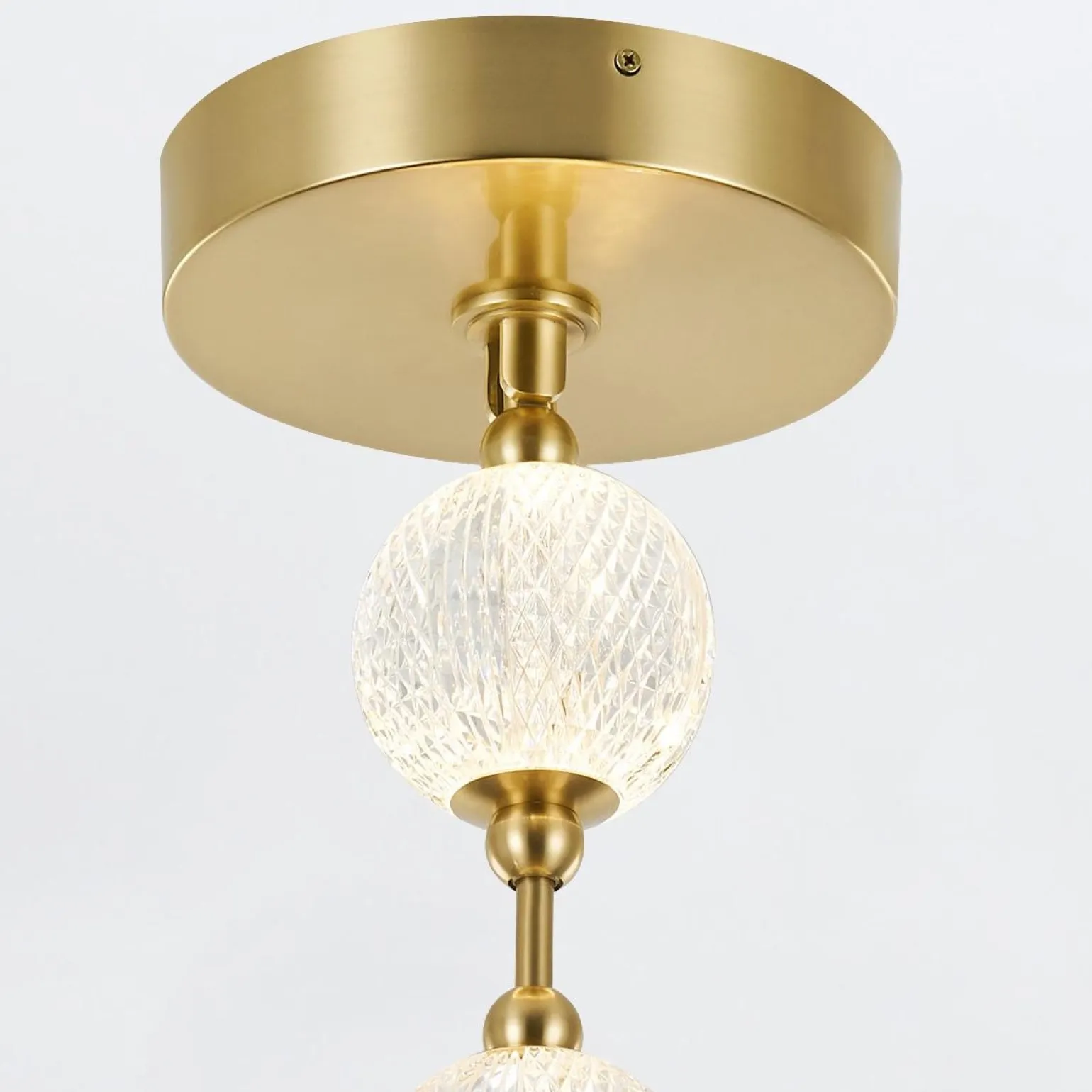 Efektowna lampa wisząca LED Marni - Naturalny mosiądz (QN-MARNI-8P-148-NBR) - Quintiesse