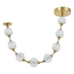 Efektowna lampa wisząca LED Marni - Naturalny mosiądz (QN-MARNI-8P-148-NBR) - Quintiesse