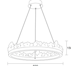 Ekskluzywna lampa wisząca MONTANA LED złota 60 cm (ST-6490P/1) - Step into Design