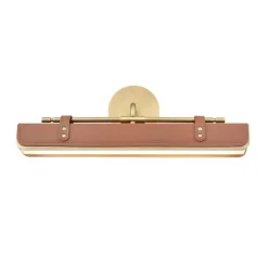 Ekskluzywny kinkiet Valise - Vintage mosiądz, skóra koniakowa (QN-VALISE-W-VBS-CL) - Quintiesse