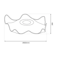 Ekskluzywny plafon do salonu LARGO 16W LED (ML1043) - Milagro
