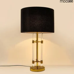 Elegancka lampa stołowa MOXY złota / czarna (MSE1501100401) - Moosee