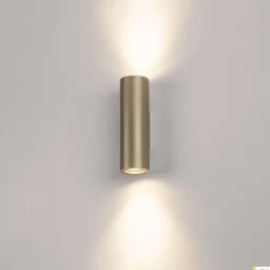 ENOLA_B, lampa ścienna, QPAR51, okrągła, up/down, mosiądz, maks. 50 W, z mosiężnym pierścieniem dekoracyjnym (151803) - SLV