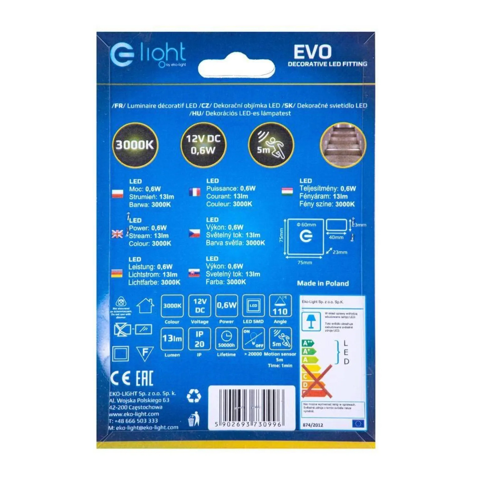 EVO Barwa Ciepła 3000K (EKS0910) - Eko-Light