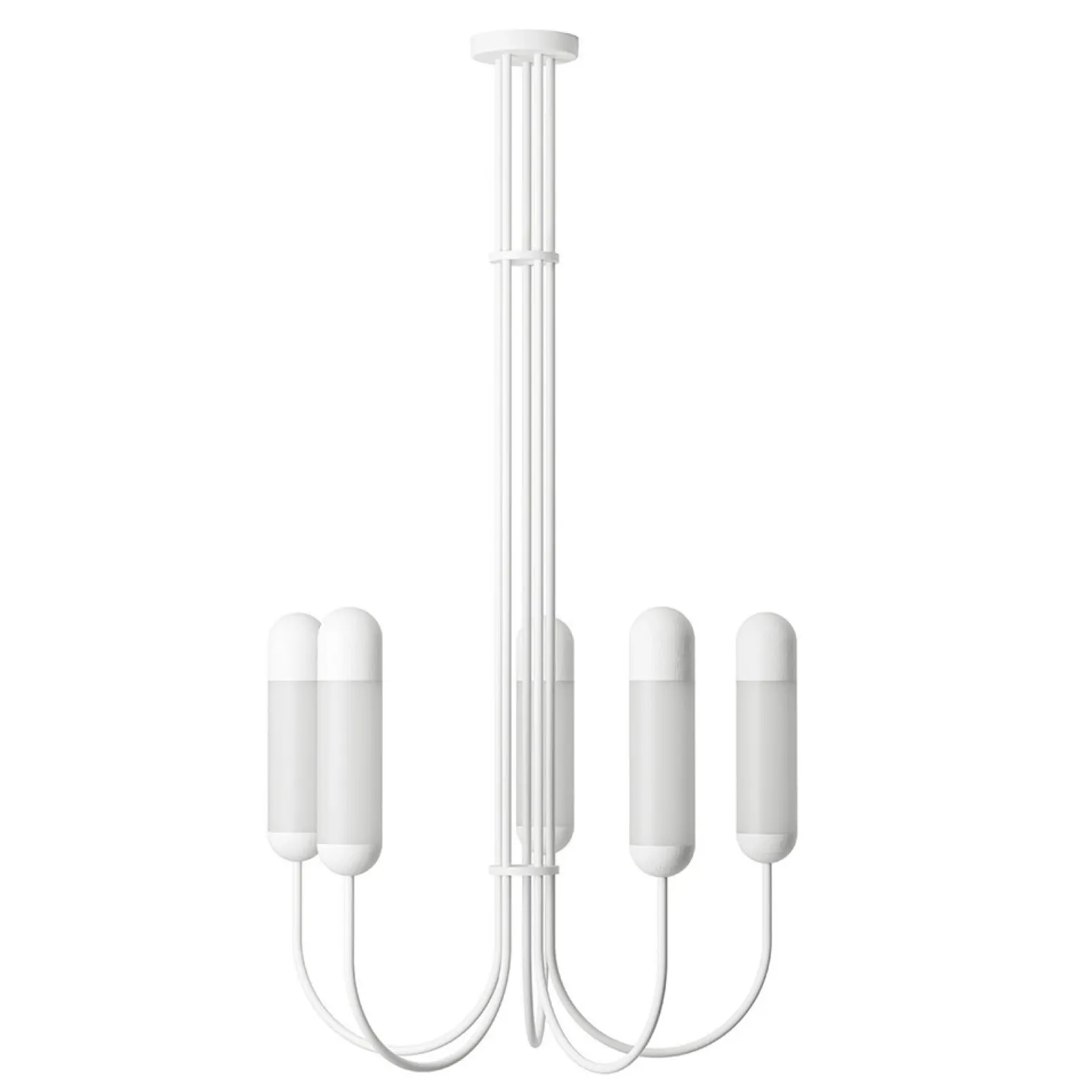 FUNSUI B biały żyrandol w rozmiarze M (FNB511R03) - Ummo