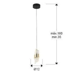 Iliada lampa wisząca 1L (631974) - Schuller