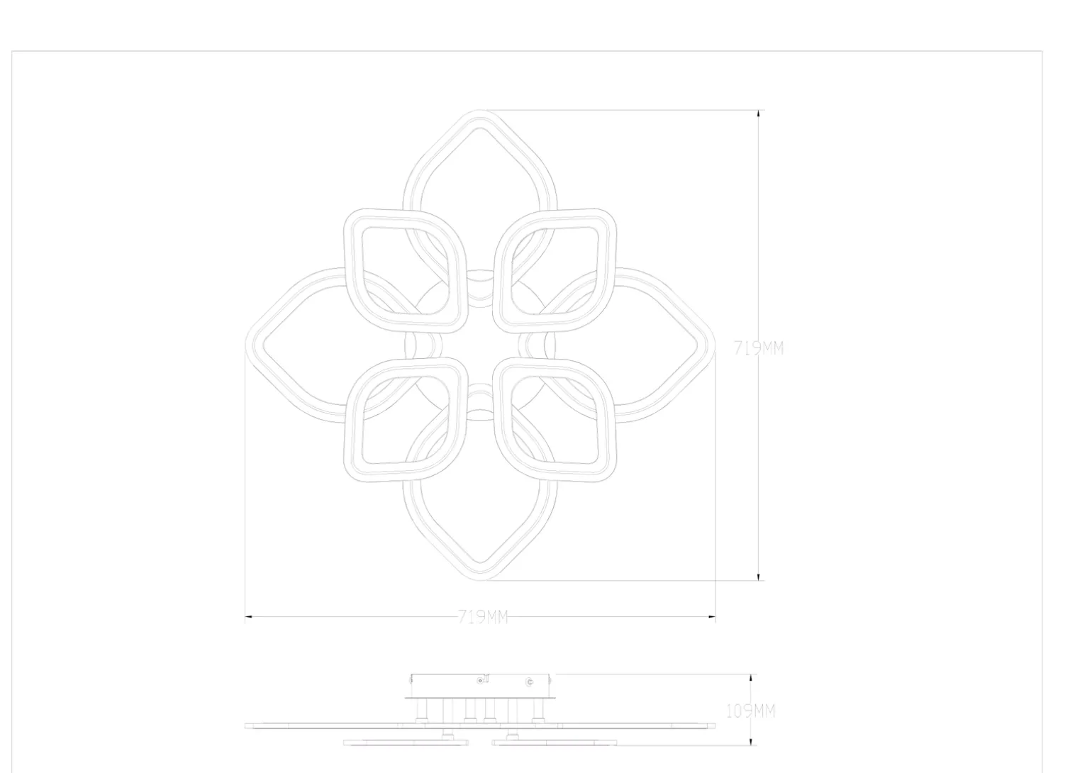 ILLUMIA LAMPA SUFITOWA BIAŁA-CHROM/WHITE-CHROME (MS236180R-WH) - Zuma Line
